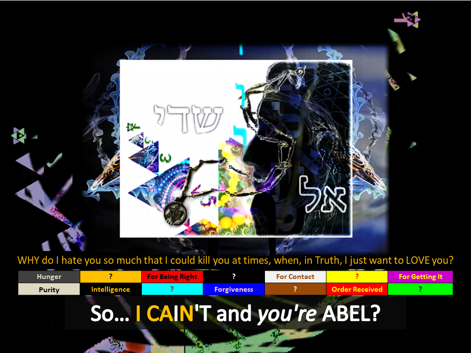 So… I CAIN’T and you’re ABEL?